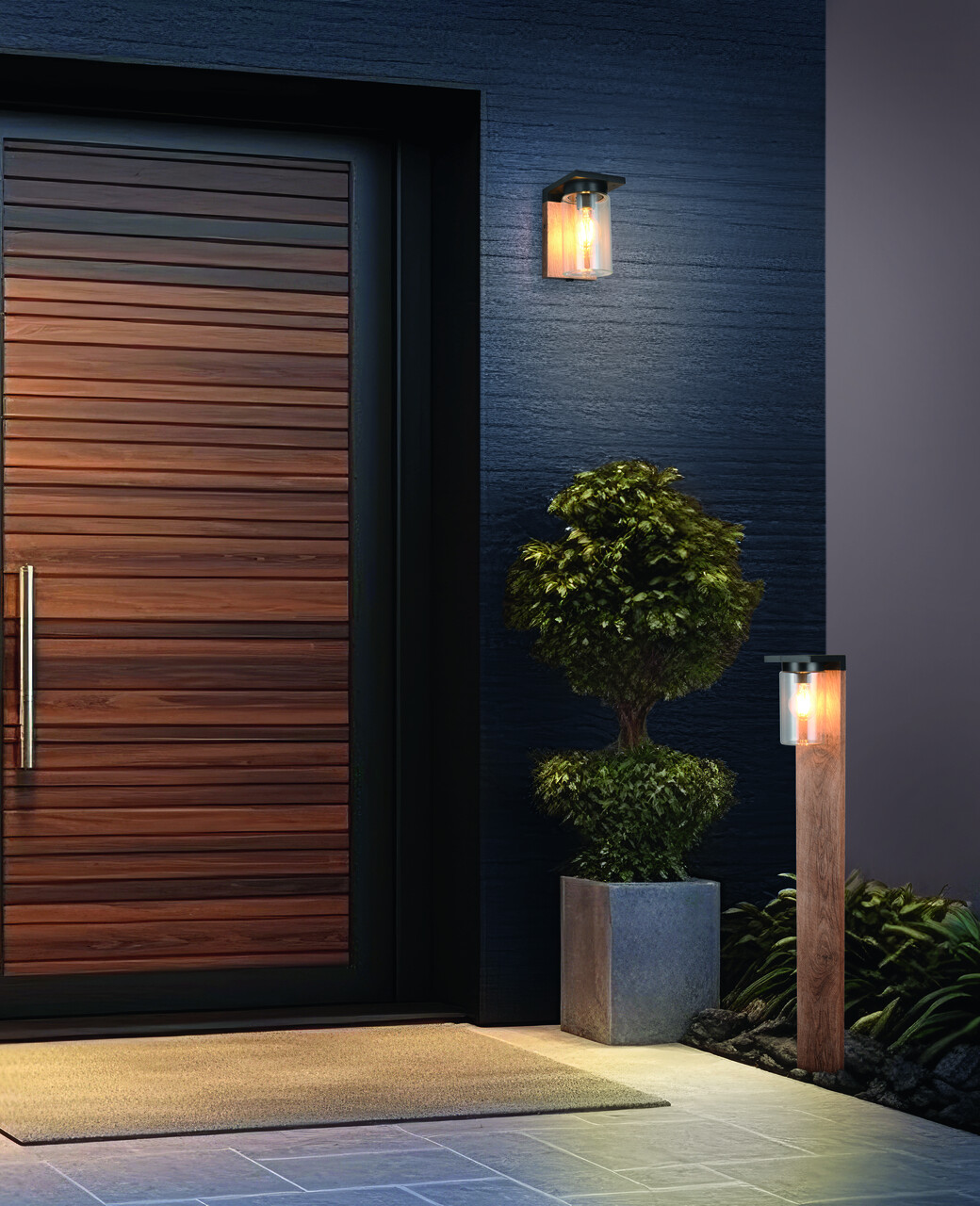 Lampadar de exterior Ardila, TRIO, 16x100 cm, 40W, 1x E27, aluminiu, natur/negru - imagine 7